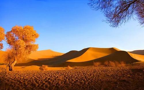 Desert Landscape，Crescent Spring and Echoing-Sand Mountain