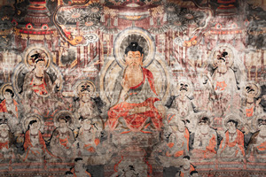 The painted murals， Mogao Grottoes