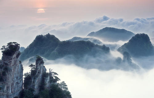 The Sunrise,Tianzi Mountain
