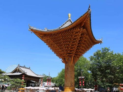 Single Wooden Pillar Pavilion,Bailuyuan Bailucang
