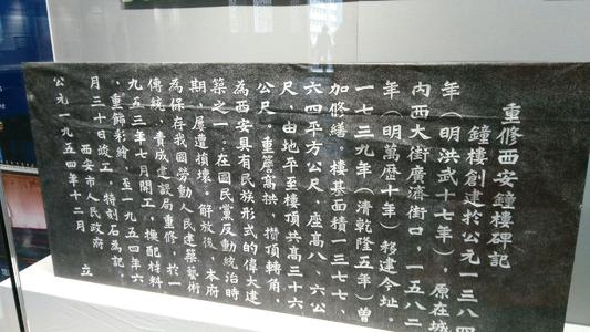 Tablet Inscriptions, Xi’an Bell Tower